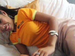 When the tourist sees a Thai housekeeper with a beautiful smile, he determines to receive blowjob by her at any cost. He turns on the camera and ravishing Oriental woman takes dick in the mouth pretty soon.