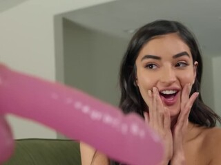 Nanny Emily Willis is home alone, so that babe decides to jerk after performing work duties. The homeowner's busty wife Ariella Ferrera suddenly comes home and gives the girl pussy for licking.